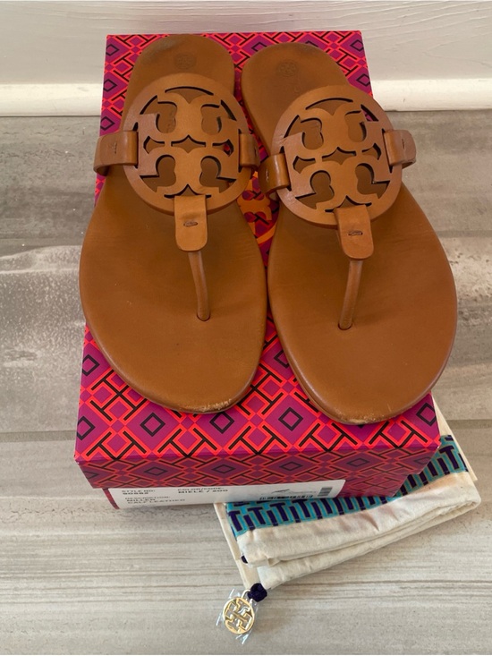 Tory Burch Shoes - Tory Burch Miller Calf Leather Miele Style 90582 Tan Brown Size 9